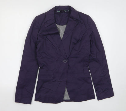 New Look Womens Blue  Cotton Jacket Suit Jacket Size 10