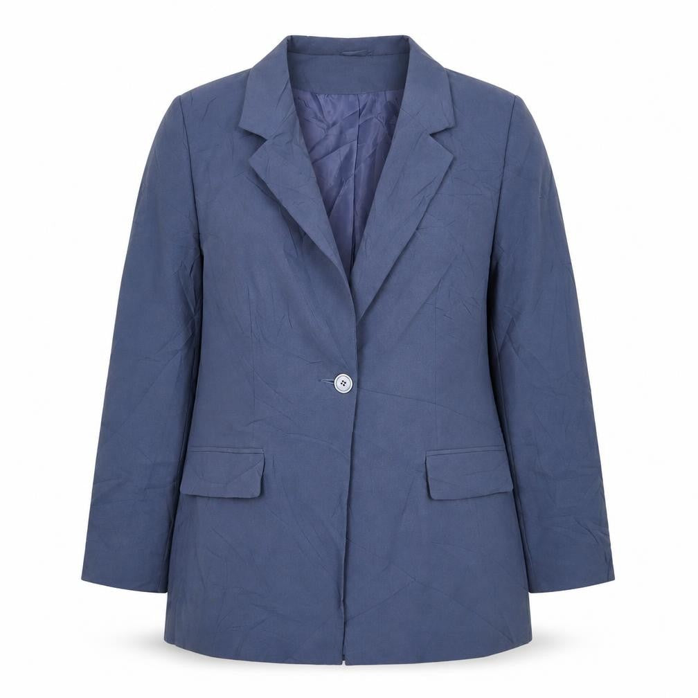 Womens UK Size 12 Essentials Regular Blue Suit Jacket