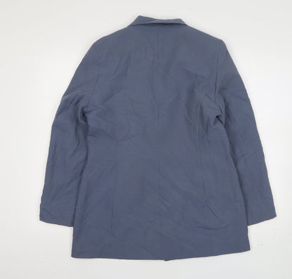 Womens UK Size 12 Essentials Regular Blue Suit Jacket