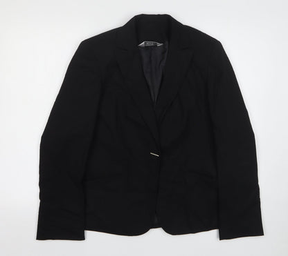 Kit Womens Black  Polyester Jacket Suit Jacket Size 12