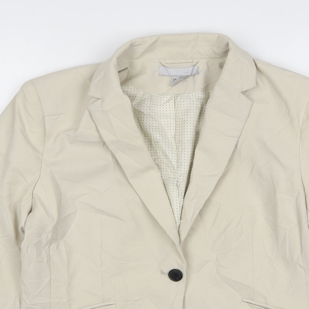 Womens UK Size 10 H&M Regular Beige Suit Jacket