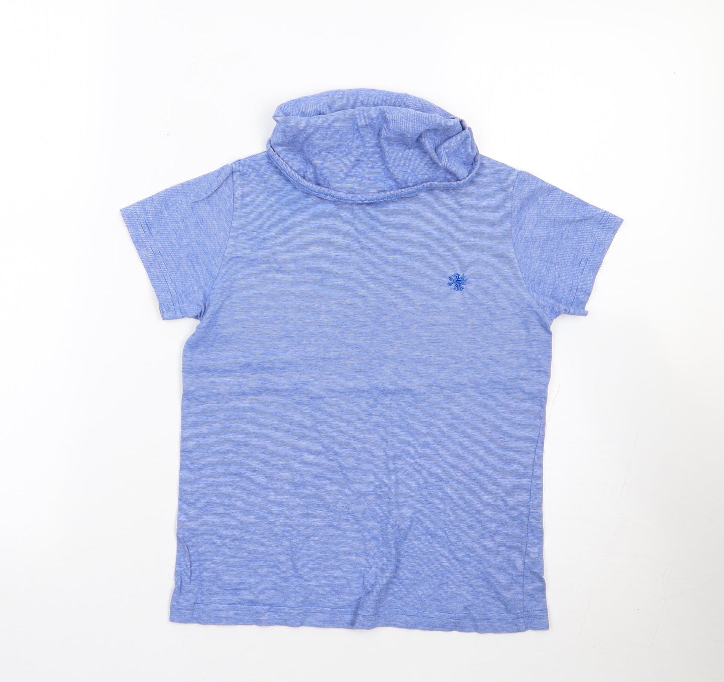 NEXT Boys Blue  100% Cotton Jersey T-Shirt Size 7 Years Roll Neck Pullover