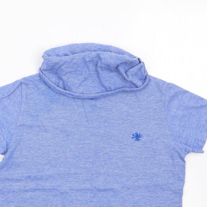 NEXT Boys Blue  100% Cotton Jersey T-Shirt Size 7 Years Roll Neck Pullover