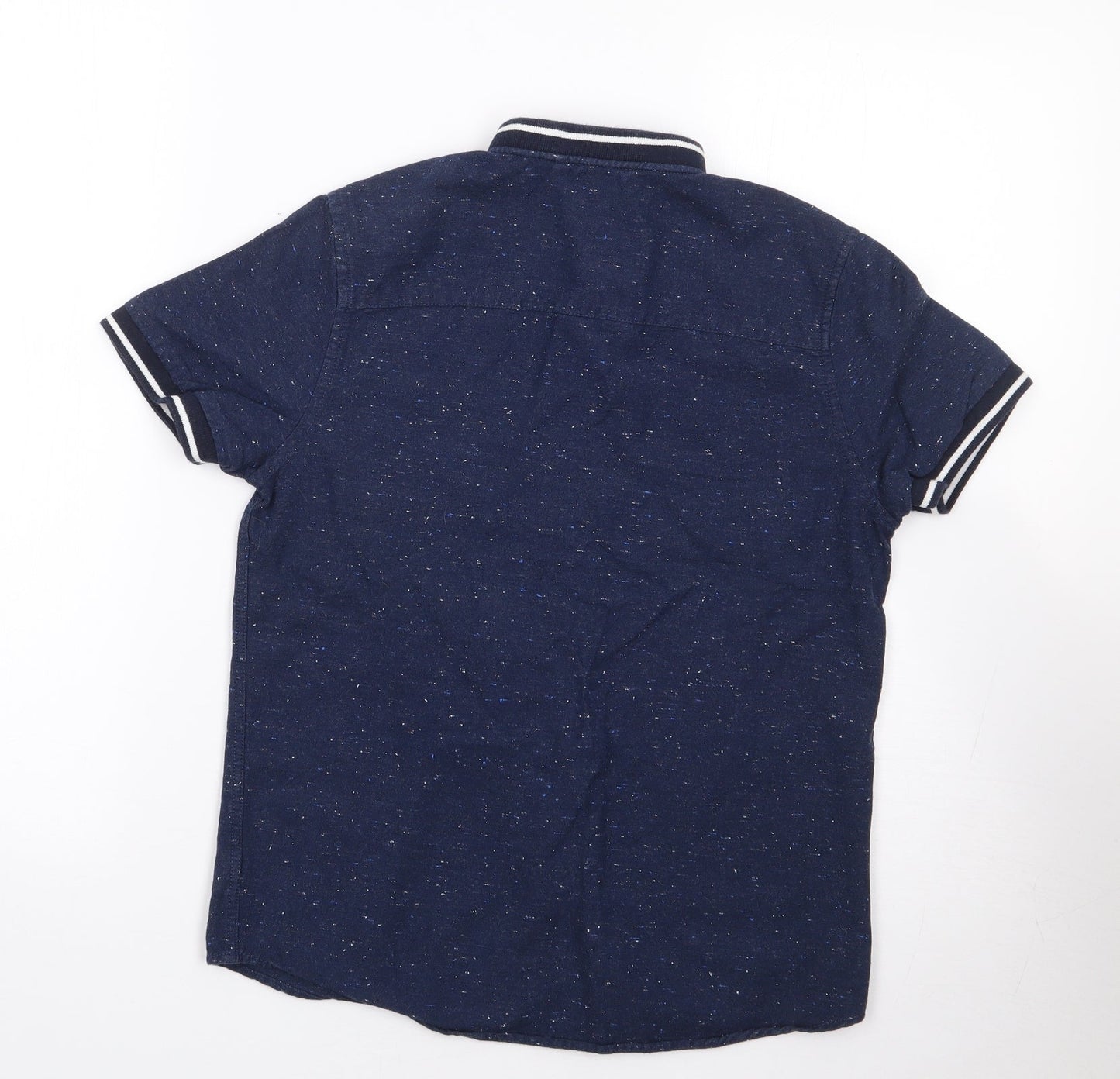 NEXT Boys Blue  100% Cotton Jersey Button-Up Size 10 Years Crew Neck Button