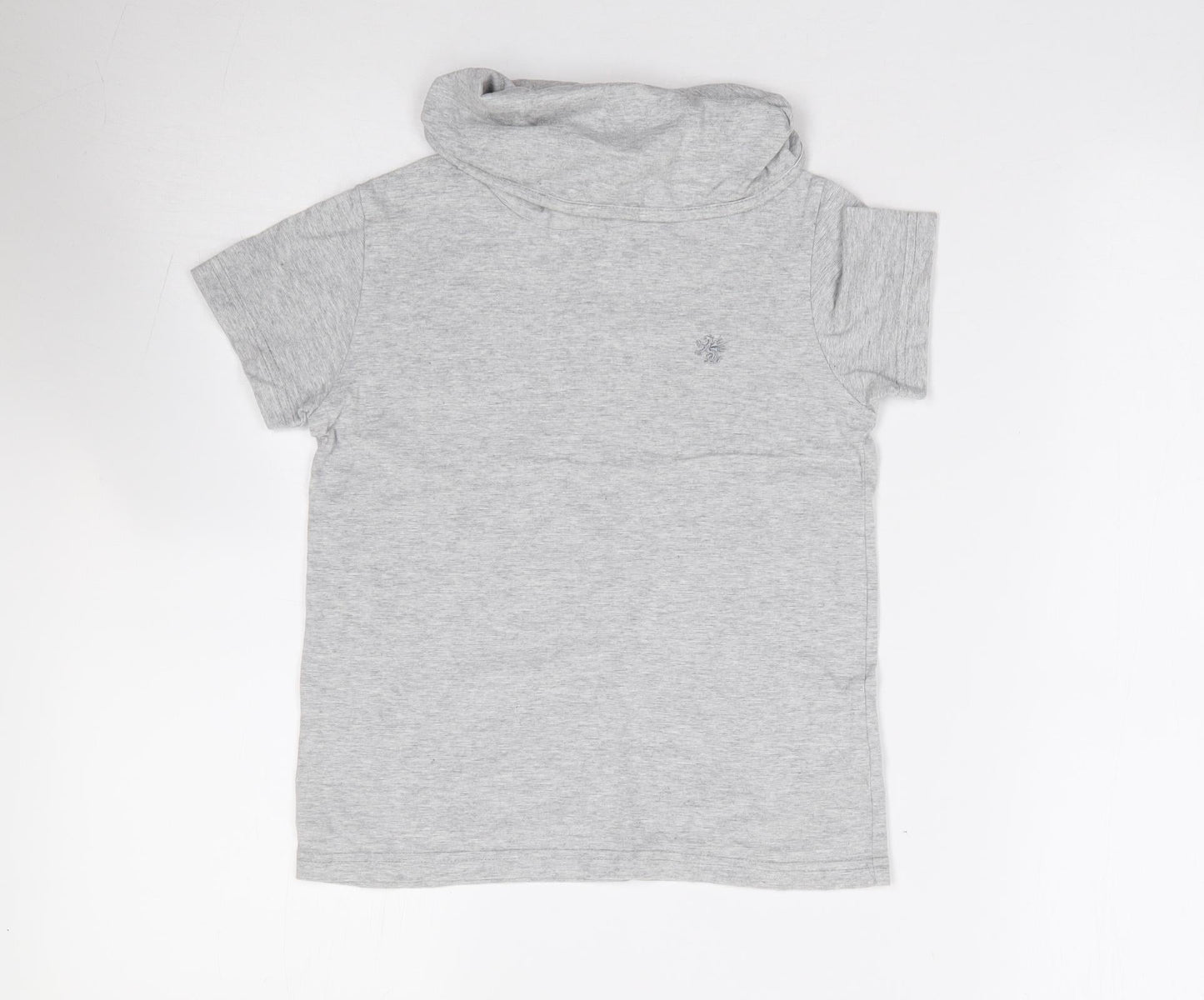 NEXT Boys Grey  100% Cotton Jersey T-Shirt Size 6 Years Roll Neck Pullover