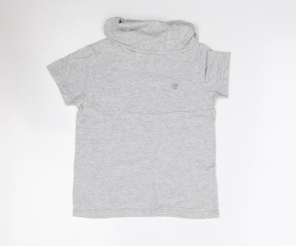 NEXT Boys Grey  100% Cotton Jersey T-Shirt Size 6 Years Roll Neck Pullover