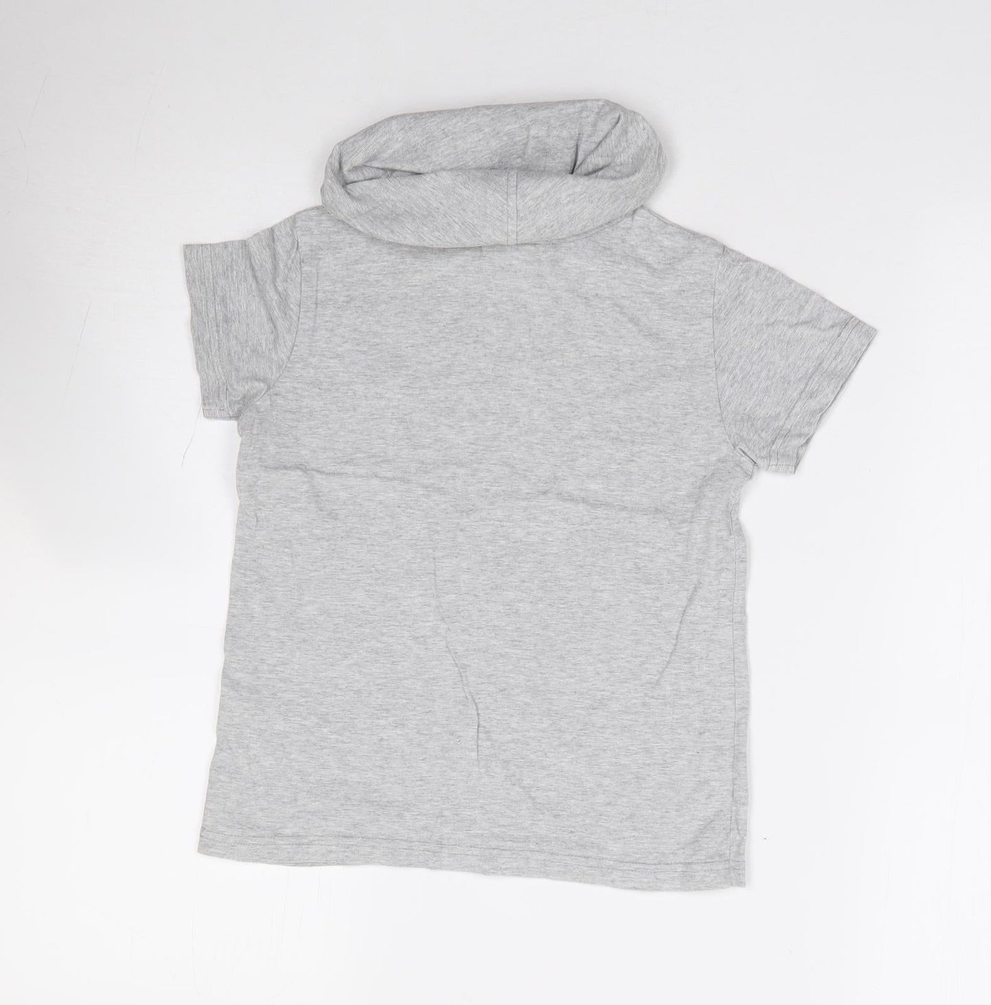 NEXT Boys Grey  100% Cotton Jersey T-Shirt Size 6 Years Roll Neck Pullover