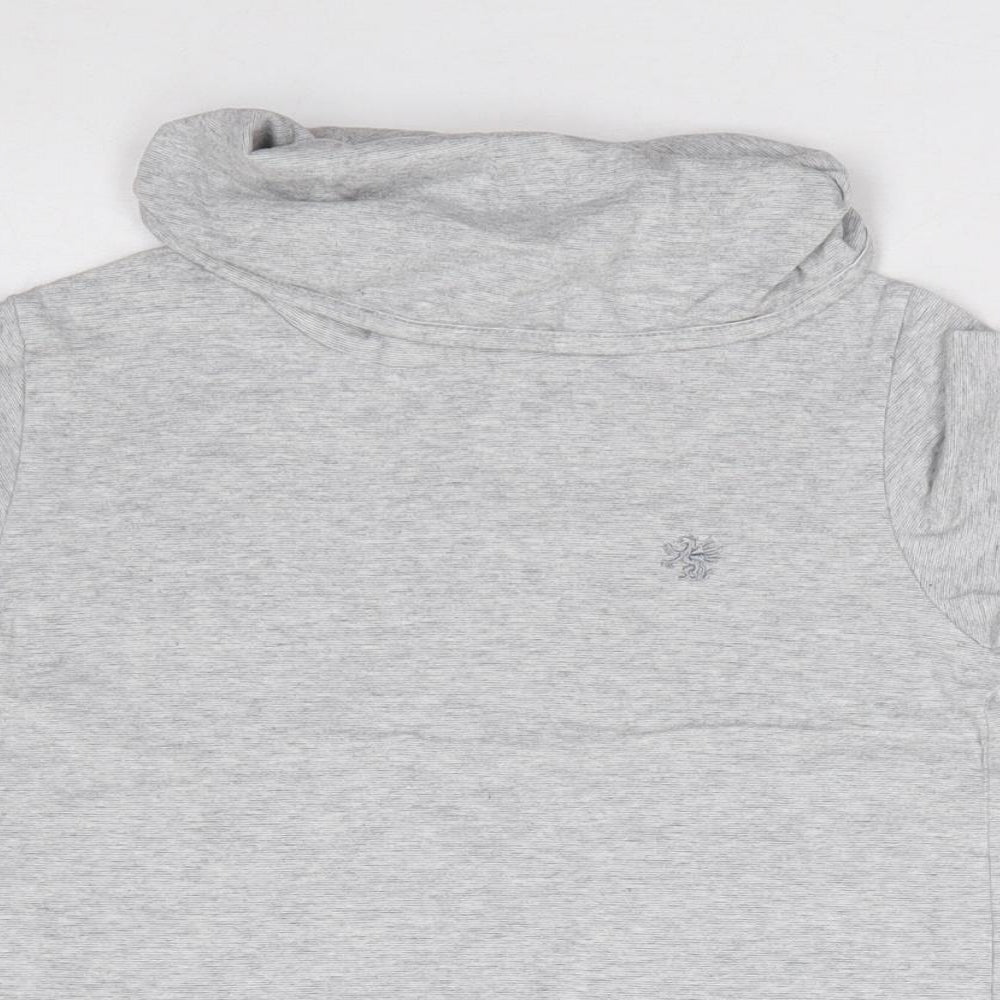 NEXT Boys Grey  100% Cotton Jersey T-Shirt Size 6 Years Roll Neck Pullover