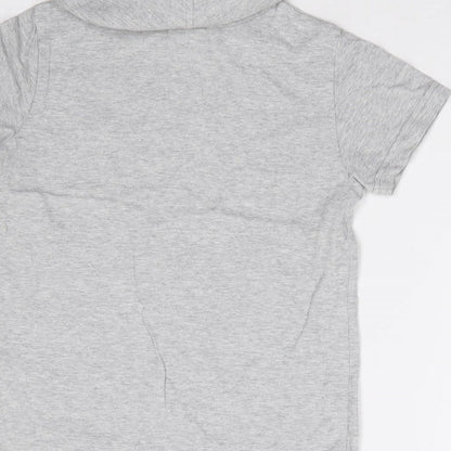 NEXT Boys Grey  100% Cotton Jersey T-Shirt Size 6 Years Roll Neck Pullover