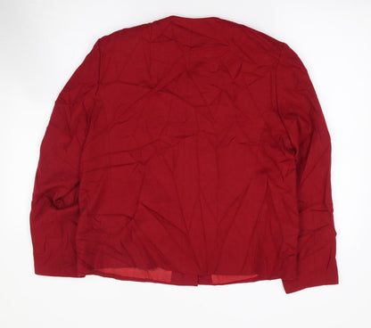 Vivienne Laurence Womens Red   Jacket  Size 14  Button