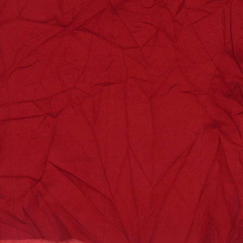 Vivienne Laurence Womens Red   Jacket  Size 14  Button