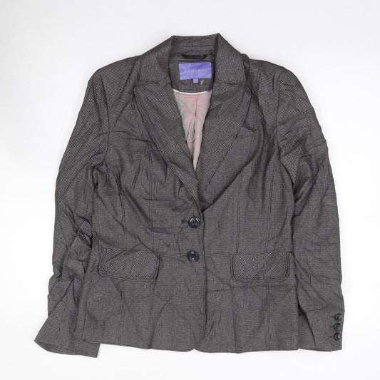 Autonomy Womens Black  Polyester Jacket Suit Jacket Size 10