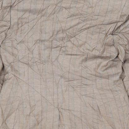 NEXT Womens Beige Striped Polyester Jacket Suit Jacket Size 10