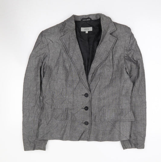 Marks and Spencer Womens Grey  Polyester Jacket Suit Jacket Size 12