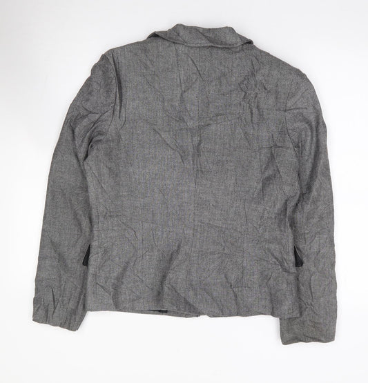Marks and Spencer Womens Grey  Polyester Jacket Suit Jacket Size 12