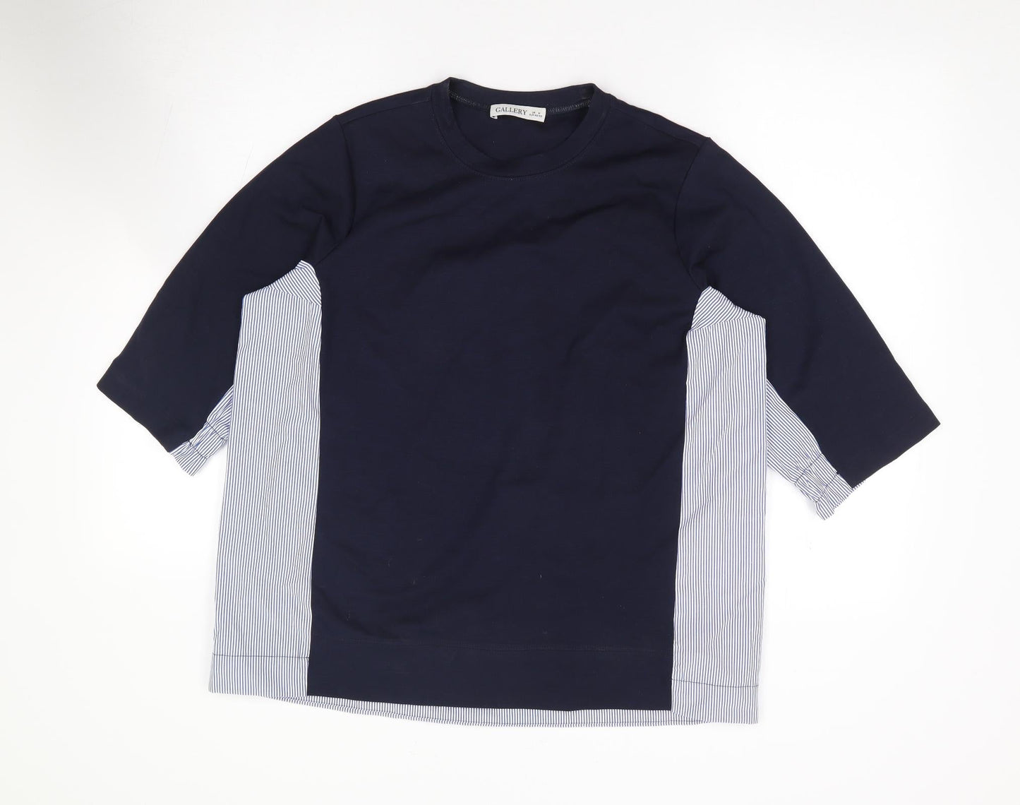 Womens UK Size M Gallery Blue Jersey T-Shirt