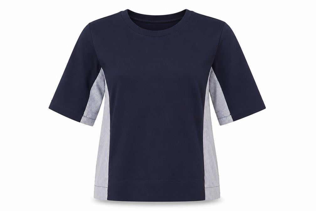 Womens UK Size M Gallery Blue Jersey T-Shirt