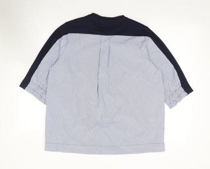 Womens UK Size M Gallery Blue Jersey T-Shirt