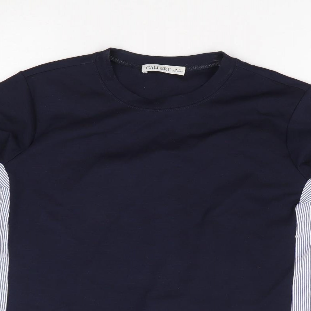 Womens UK Size M Gallery Blue Jersey T-Shirt