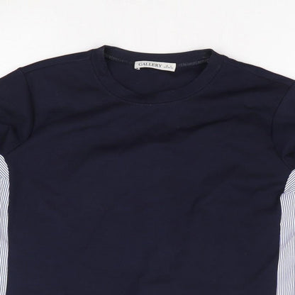 Womens UK Size M Gallery Blue Jersey T-Shirt