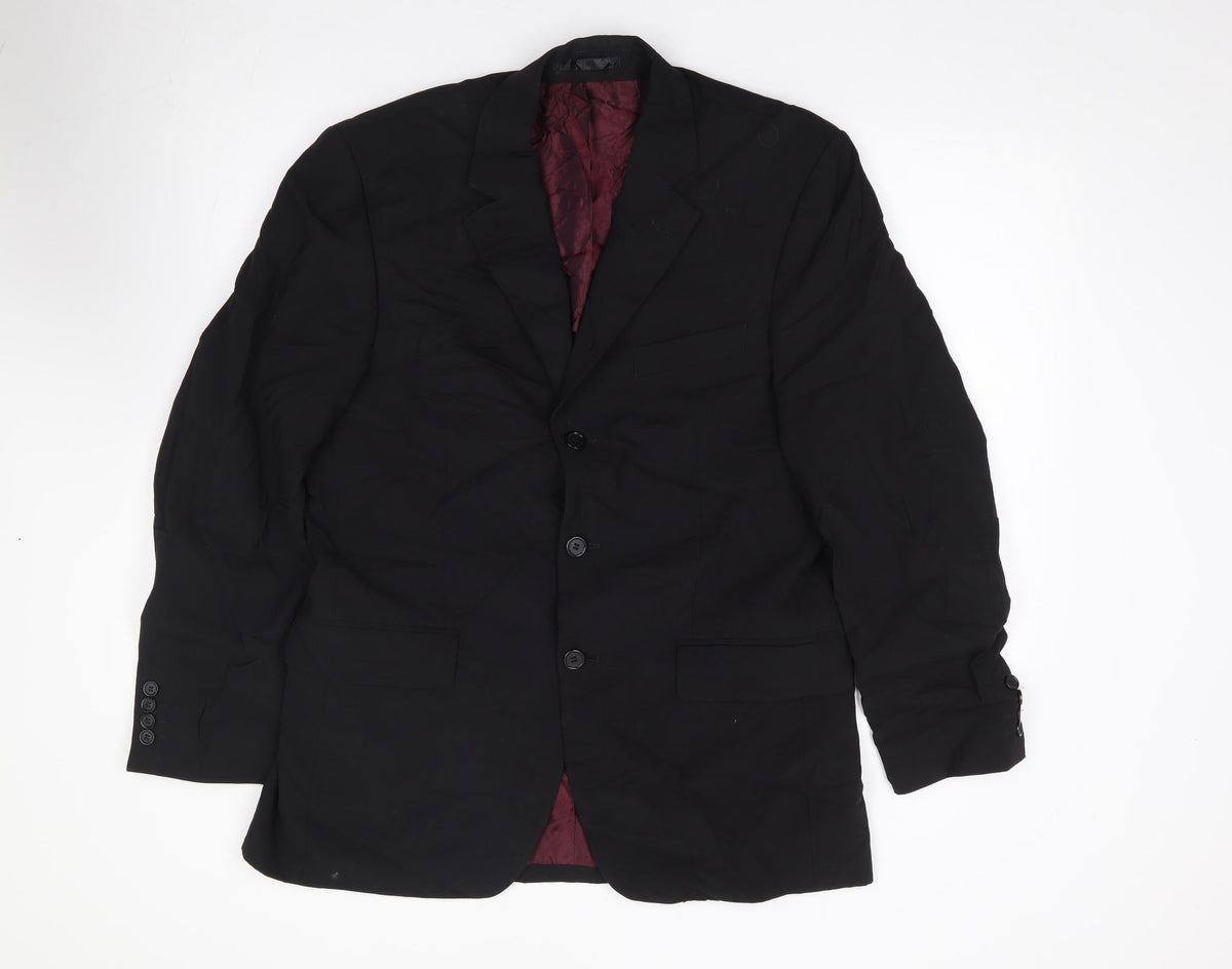 Mens UK Size 40 Tom English Regular Black Suit Jacket