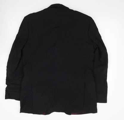 Mens UK Size 40 Tom English Regular Black Suit Jacket