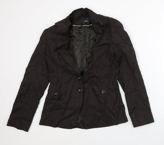 NEXT Womens Brown Striped  Jacket Blazer Size 8