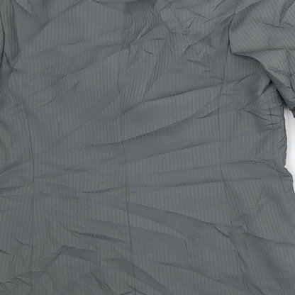 Made United Womens Green Striped  Jacket Blazer Size 12