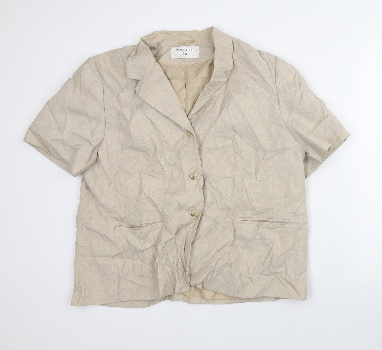 Womens UK Size 20 Bonmarche Beige Jacket