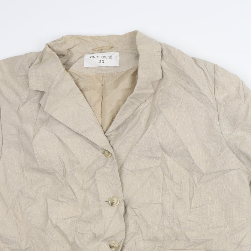 Womens UK Size 20 Bonmarche Beige Jacket