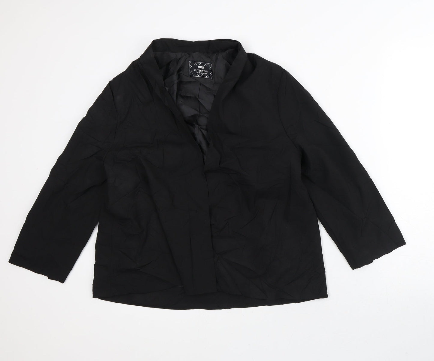 Max Womens Black   Jacket Blazer Size 16