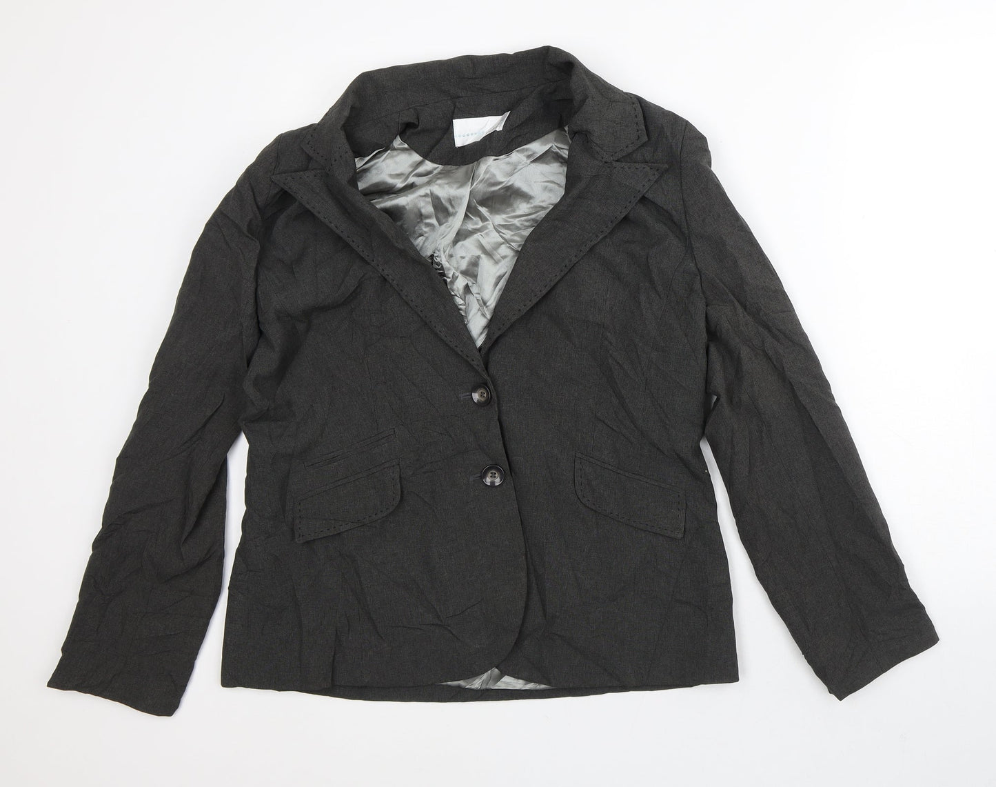 AMARANTO Womens Grey   Jacket Blazer Size 16