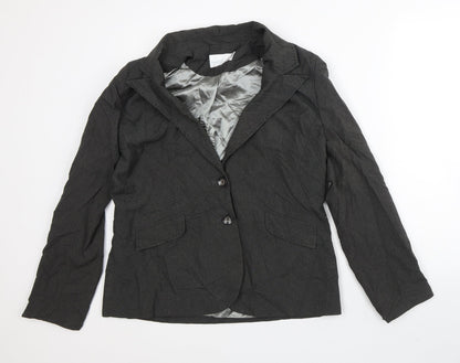 AMARANTO Womens Grey   Jacket Blazer Size 16