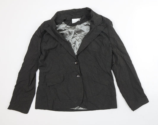 AMARANTO Womens Grey   Jacket Blazer Size 16