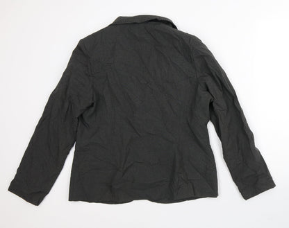 AMARANTO Womens Grey   Jacket Blazer Size 16