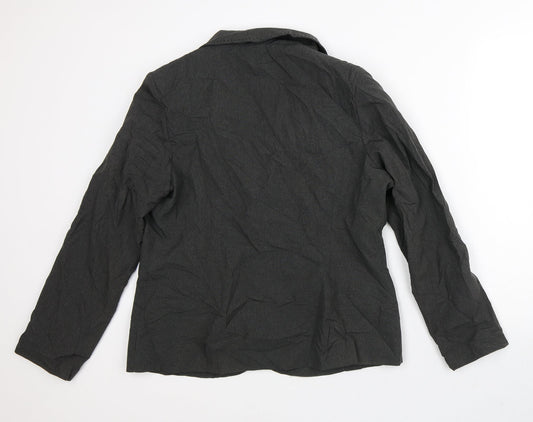 AMARANTO Womens Grey   Jacket Blazer Size 16