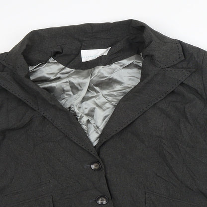 AMARANTO Womens Grey   Jacket Blazer Size 16