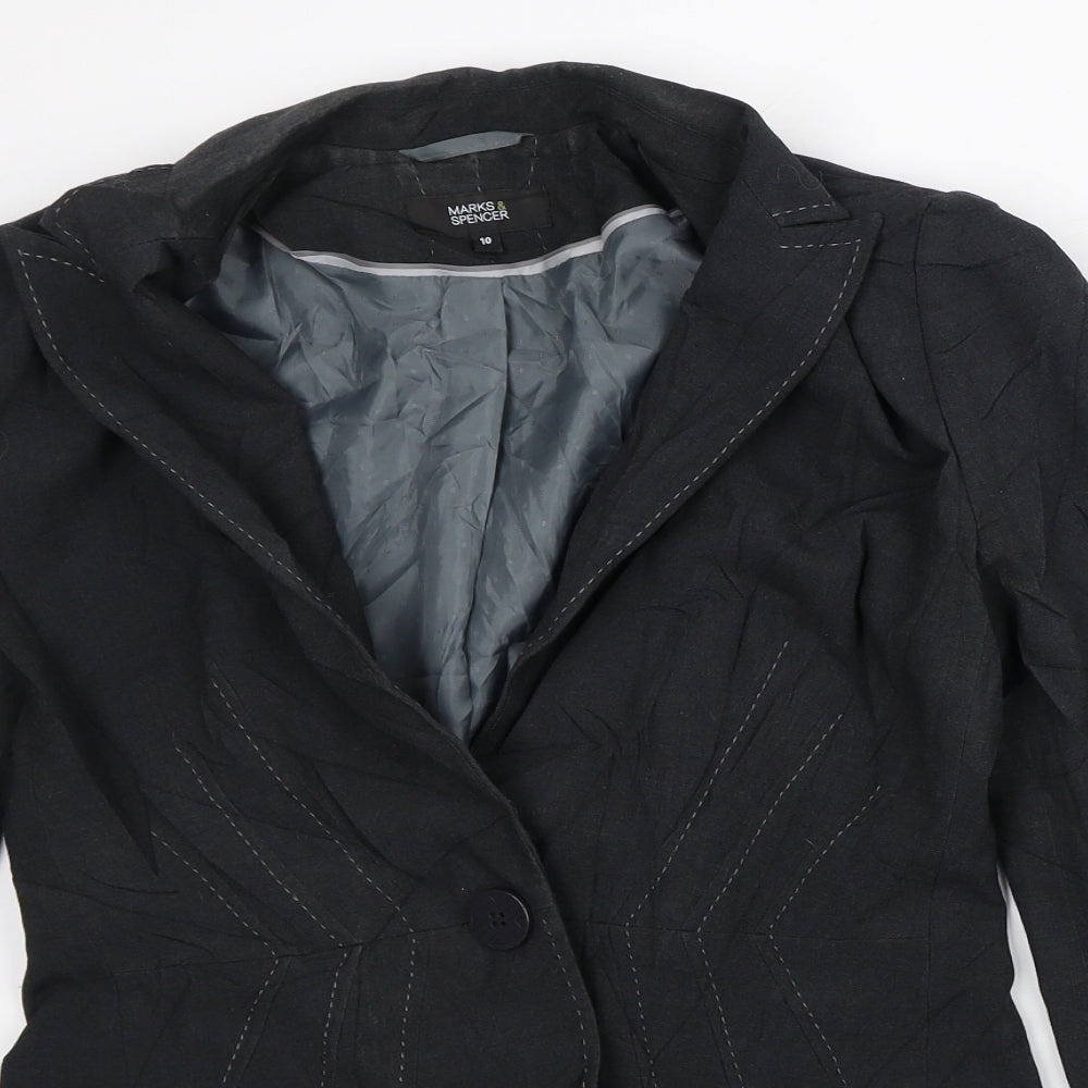 Womens UK Size 10 Marks and Spencer Black Jacket