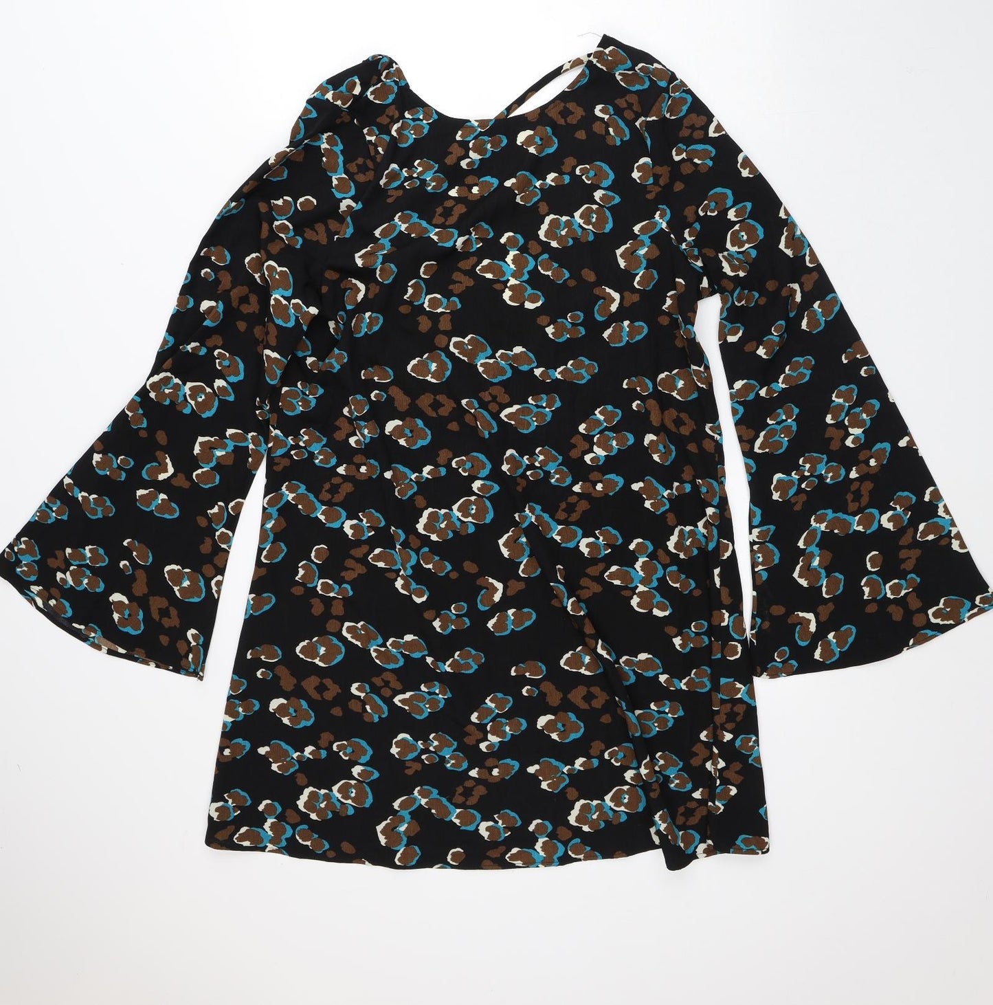 Womens UK Size 14 Missguided Black Tunic Blouse