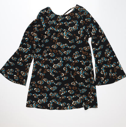 Womens UK Size 14 Missguided Black Tunic Blouse