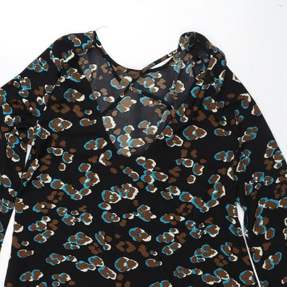 Womens UK Size 14 Missguided Black Tunic Blouse