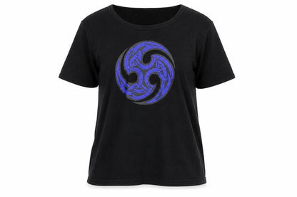 Ultratex Womens Black  100% Cotton Basic T-Shirt Size S Round Neck