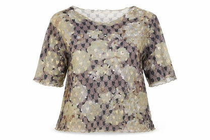 Womens UK Size L Preworn Brown Tunic T-Shirt