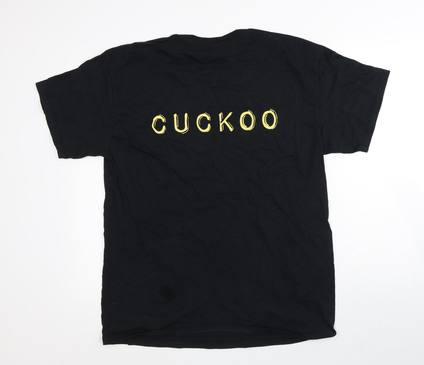 Womens UK Size L Gildan Black Basic T-Shirt