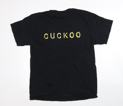 Womens UK Size L Gildan Black Basic T-Shirt