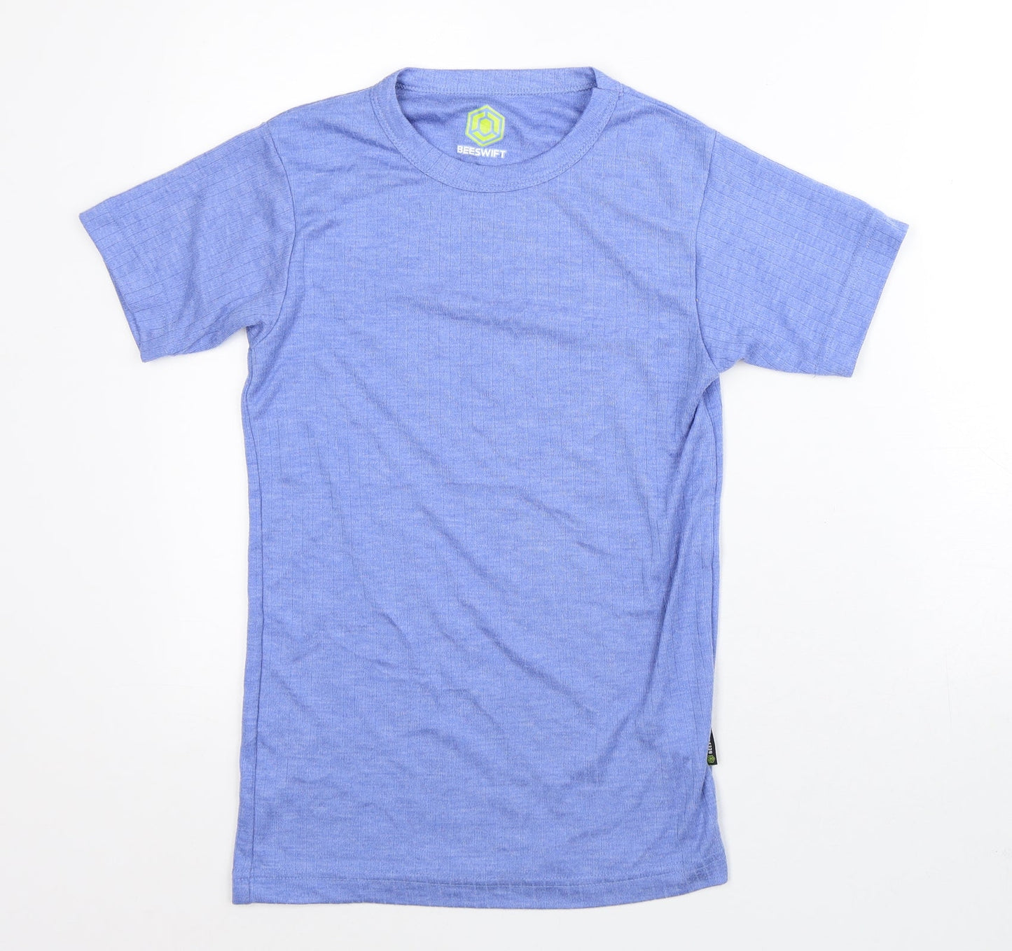 Beeswift Womens Blue  Polyester Basic T-Shirt Size S Crew Neck