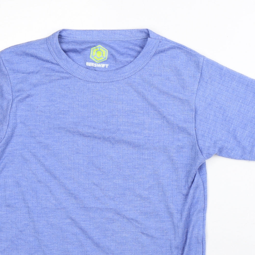 Beeswift Womens Blue  Polyester Basic T-Shirt Size S Crew Neck