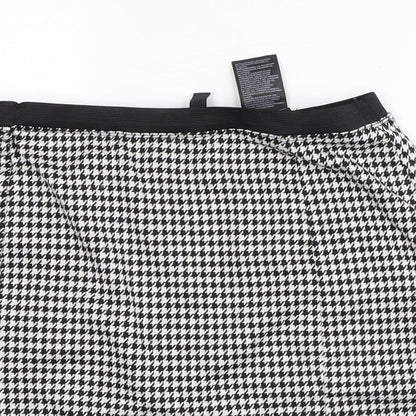 Divided Womens White Geometric Polyester A-Line Skirt Size M