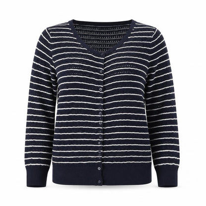 Womens UK Size M H&M Blue Cardigan Jumper