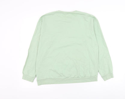 Select Womens Green  Cotton Pullover Sweatshirt Size M  Pullover - Be Kind